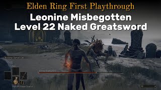 Leonine Misbegotten Definitely Not the Hardest Boss Elden Ring First Playthrough Level 22 [upl. by Larochelle321]