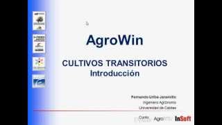 Software agrícola AgroWin  Cultivos transitorios [upl. by Snow]