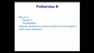 Aprenda Plugado  BACTERIOLOGIA  Aula 05 Slide 31  Polimixina B [upl. by Jojo857]