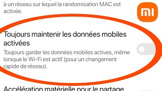 Comment activer  désactiver les données mobiles toujours actives sur Xiaomi Redmi [upl. by Lew]