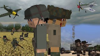 Croix de fer  récit du Front Épisode 1 DDay WW2 Minecraft shortclip [upl. by Crelin931]