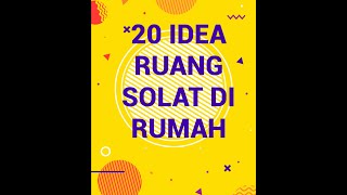 20 Idea Ruang Solat Di Rumah  20 Ideas Prayer Room at Home [upl. by Wemolohtrab190]