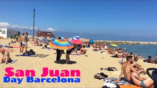 Barcelona Sant Joan Day Beach Walk amp Swim at Platja de la Nova Icària  240621 [upl. by Britta892]