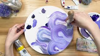 How to do Swirly Acrylic Paint Art yes that viral one [upl. by Adin]