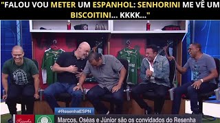 O DIA QUE MARCOS FEZ TODO MUNDO CHORAR DE RIR RESENHA ESPN MARCOS OSÃ‰AS E JÃšNIOR [upl. by Clerissa]