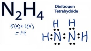 N2H4 Lewis Structure  How to Draw the Lewis Structure for N2H4 [upl. by Airdni]