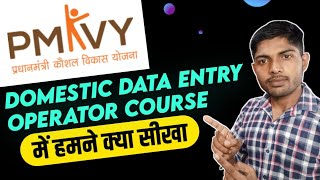 Domestic data entry operator PMKVY course details in Hindi [upl. by Ennavoj]