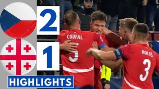 🔴Czechia vs Georgia 21  All Goals amp Extended HIGHLIGHTS  UEFA Nations League [upl. by Gregor]