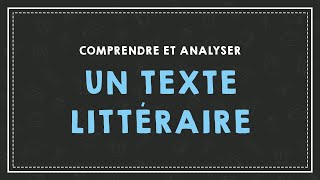 COMPRENDRE ET ANALYSER UN TEXTE [upl. by Alurd]