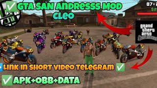 GTA San Andreas Mod Cleo Apk  Obb Data ✅ Link mod in short video Telegram ✅ [upl. by Kowtko]