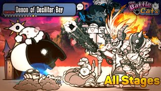 Battle Cats  All Stages  ZL8 Demon of Deciliter Bay [upl. by Maida495]