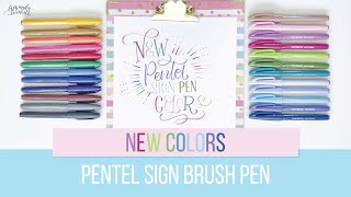 Honest Review of the NEW Pentel Sign Brush Pen Colors Whats That Pen [upl. by Annette223]