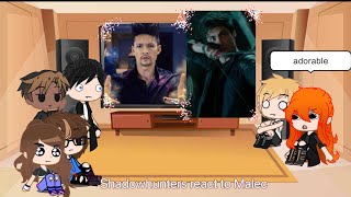 Shadowhunters react to Malecpart 12 magnus x Alec [upl. by Torrey]