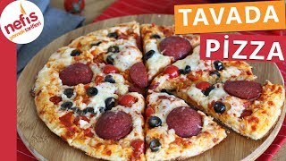 Tavada Pizza Tarifi  Nefis Yemek Tarifleri [upl. by Aihsemaj529]