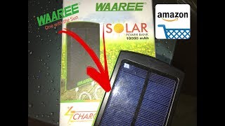 Solar power bank unboxing II Waaree 10000 mAh II Amazon [upl. by Mamoun]