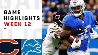 Bears vs Lions Week 12 Highlights  NFL 2018 [upl. by Pugh]