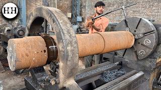 Manufacturing Industrial Shafts for Steel Mill Machines with 100yrs Old Technology [upl. by Harifaz]