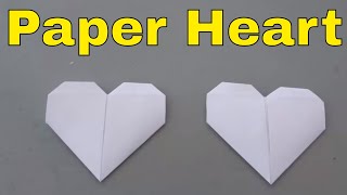 How To Make A Paper HeartFolding Origami Heart Tutorial [upl. by Saalocin46]