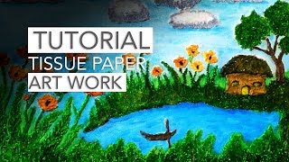 TUTORIAL 3D Art Work Using Tissue Paper [upl. by Xila]