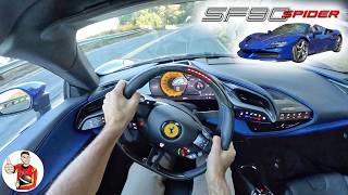 The Ferrari SF90 Spider is Seductively Fast  Smooth POV Drive Review [upl. by Georglana]