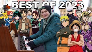 ULTIMATE ANIME COMPILATION  Anime Piano In Public [upl. by Cob]