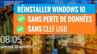 TUTO RÉINITIALISER LE PC SANS PERTE DE DONNÉES ET SANS CLEF USB [upl. by Yror]