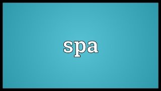 Spa Meaning [upl. by Torto]