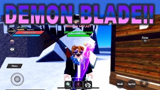 PLAYING DEMON BLADE AND INFORMATION ABOUT HOW TO PLAY IT ROBLOX DEMON BLADE SLAYER [upl. by Oicnanev]