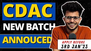 CDAC NEW Batch Announced  March 2024 Batch  Is CDAC Worth it in 2024 😱✅ [upl. by Bouton]