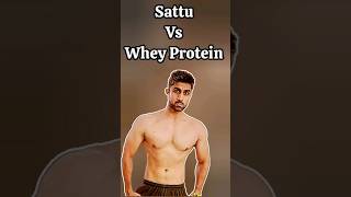 Sattu Vs Whey Protein 🤨🤔 shortsyoutube protein [upl. by Nurav548]