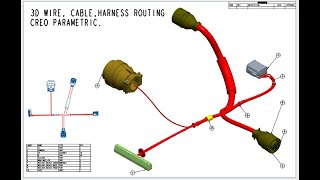 DECIMAL FORMAT DIMENSION IN CREO PARAMETRIC PTC DRAWING CABLING ASSEMBLY WIRE ROUTING FLATENING [upl. by Ecirahs373]