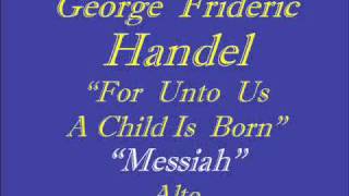 HandelMessiahFor Unto UsAltowmv [upl. by Swihart]