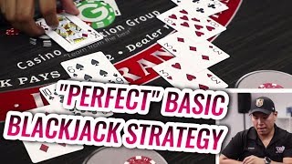 PERFECT Blackjack Basic Strategy  Blackjack Tutorial [upl. by Animlehliw472]