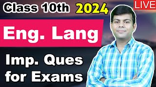 English Language  Live Practice  Class 10th ICSE 2024 Board Exams [upl. by Aniuqal]