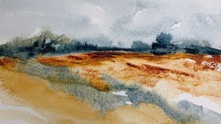 Watercolors  Painting Abstract Landscapes [upl. by Valry696]