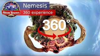 Nemesis Alton Towers  360° experience  FULL VR [upl. by Anaej595]