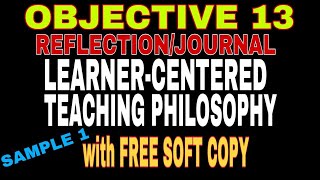 ReflectionJournal LearnerCentered Teaching Philosophy [upl. by Rebma]