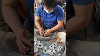 Metal Polishing Grinder Disk making process Goodtools and machinery make work easy [upl. by Ybloc741]