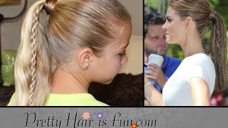 How To Twin Braid Ponytail Maria Menounos Inspired  Pretty Hair is Fun [upl. by Thalia372]