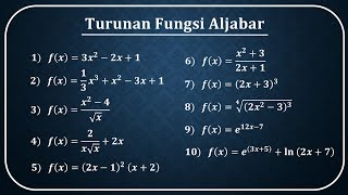 Kumpulan soal soal ujian turunan fungsi aljabar [upl. by Ahsekram]