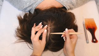 ASMR Tingly SCALP Inspection with NAILS  Relaxing Hairplay amp Nitpicking for SLEEP Real Person [upl. by Latsyrhk]