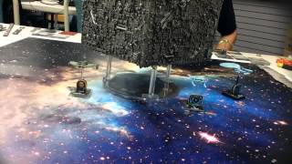 Star Trek Attack Wing Battle at Wolf 359 with retail Cube 112 [upl. by Syhr]