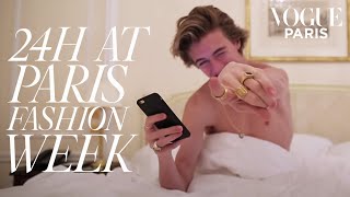 24 hours of Fashion Week with Lucky Blue Smith for Balmain  Vogue Hommes [upl. by Allie]