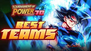 TOURNAMENT OF POWER SEASON 70 BEST TEAMS GUIDE WITH TIMESTAMPS  Dragon Ball Legends [upl. by Jarietta]