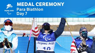 Victory Ceremonies  Para Biathlon  Day 7  Beijing 2022 Paralympic Winter Games [upl. by Collbaith]