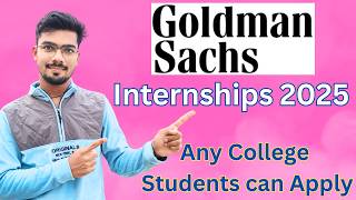 Goldman Sachs Internships  Summer Analyst  2025 Students must apply  Internships  Shubham Shah [upl. by Komsa378]