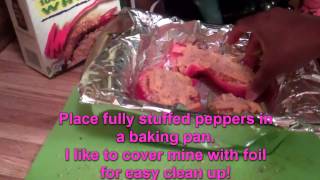 Stuffed Peppers Recipe with left over Ground Meat [upl. by Sheryl]