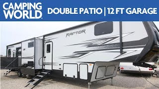 2018 Keystone Raptor 428SP  Luxury Toy Hauler  RV Review Camping World [upl. by Aylward151]