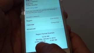 iPhone 6 How to Change the Region Format to Display Different DateTime or Money Symbol [upl. by Nyleve]