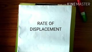 RATE OF DISPLACEMENT KINEMATICS Part  5 Description of Motion 16 [upl. by Gollin]